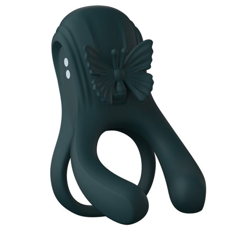 BDStyle Butterfly Triple Lock Vibrating Cock Ring - Vibrating Cock Rings