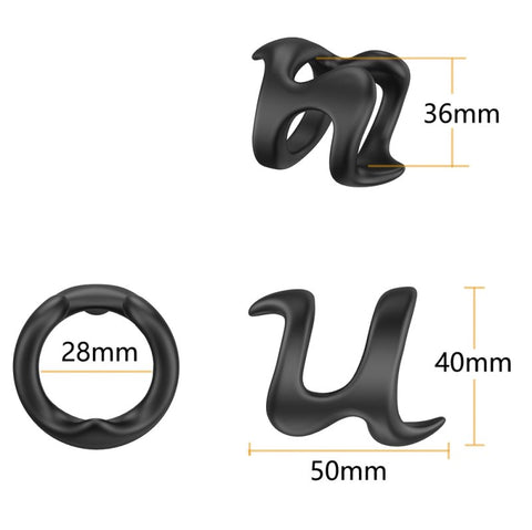 BDStyle Penis Ring U Model Mens Cock Rings - Silicone Cock Rings