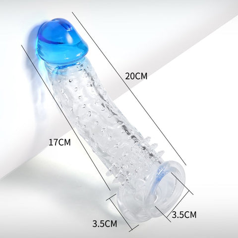 BDStyle Mens Penis Enlargement Sleeve with Elastic Ball Band - Penis Sleeves and Extenders