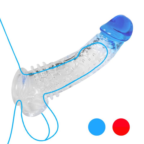 BDStyle Mens Penis Enlargement Sleeve with Elastic Ball Band - Penis Sleeves and Extenders