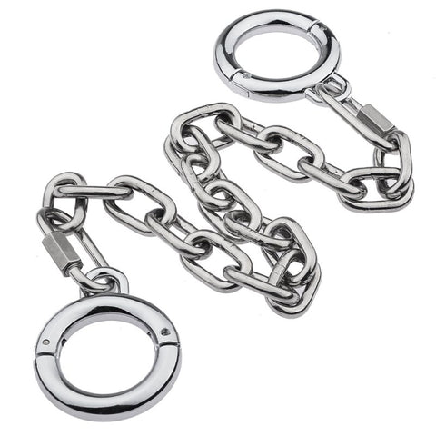BDStyle Class Stainless Steel BDSM Play Thumb Cuffs - Steel Sex Toys