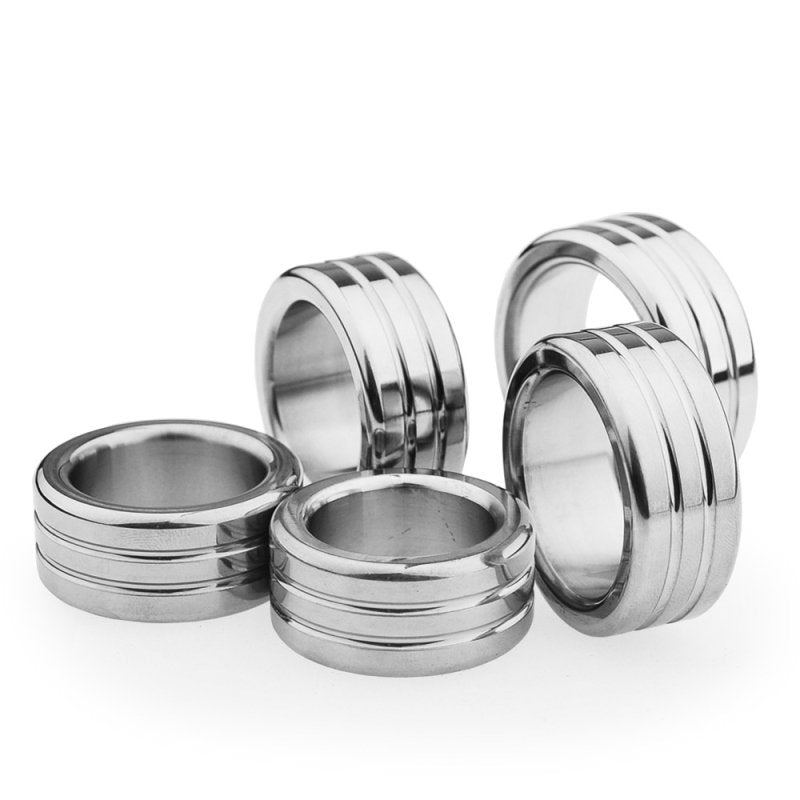 BDStyle Heavy Duty Stainless Steel Cock Ring 2 Ring Design Steel Cock Rings