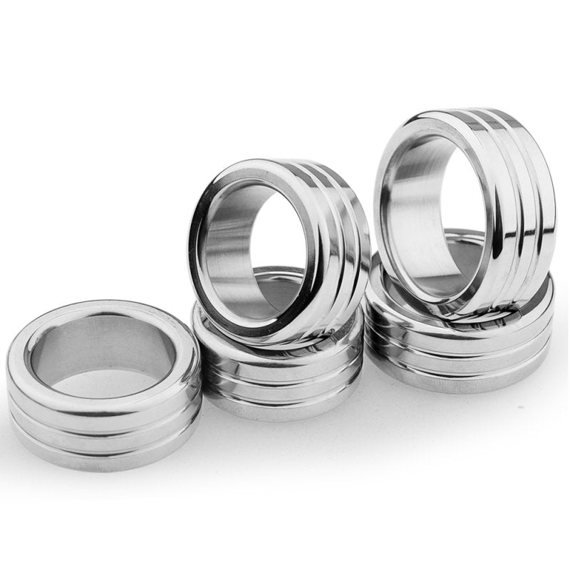 BDStyle Heavy Duty Stainless Steel Cock Ring 2 Ring Design Steel Cock Rings