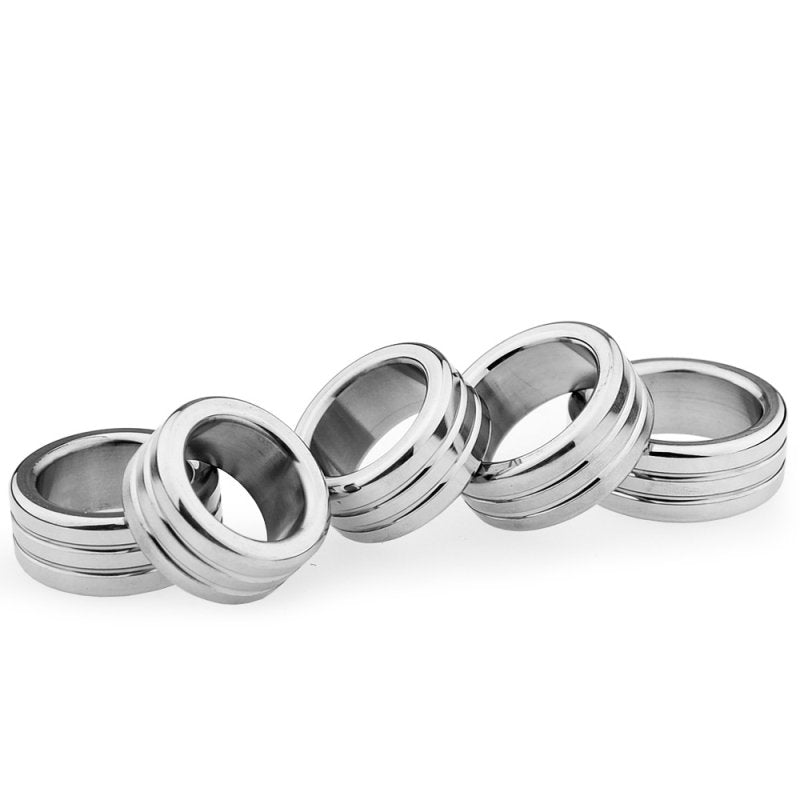BDStyle Heavy Duty Stainless Steel Cock Ring 2 Ring Design Steel Cock Rings