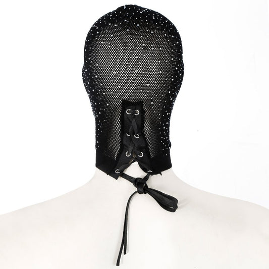 BDStyle Full Hood Cover With Diamond - Bondage Hoods