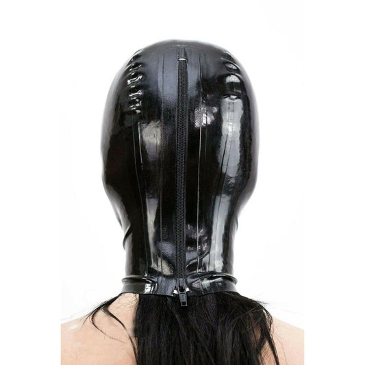 BDStyle Latex Hood Open Eyes And Mouth Black - Bondage Hoods