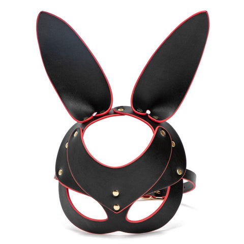 BDStyle Punk Gothic Cosplay Women Leather Bunny Ears Mask - Blindfolds And Masks
