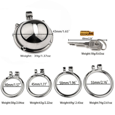 BDStyle CB Chastity Hide Lock Male Cock Cage - Male Chastity
