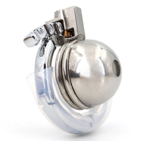 BDStyle Round Lid Gear Ring Metal Male Chastity Cage - Male Chastity