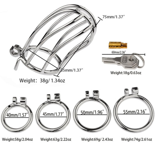 BDStyle Classic Small Banana Male Chastity Cage Hide Lock - Male Chastity