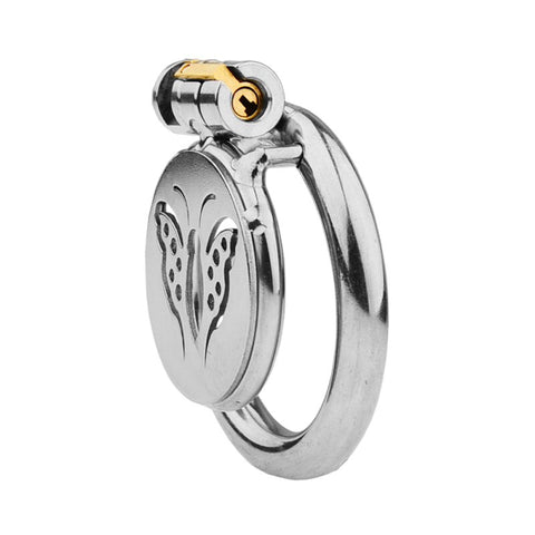 BDStyle Butterfly Flat Metal Male Chastity Cage - Male Chastity