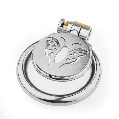 BDStyle Butterfly Flat Metal Male Chastity Cage - Male Chastity