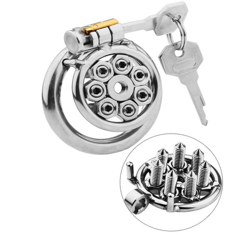 BDStyle Spikes Flat Male Chastity Cock Cage - Male Chastity