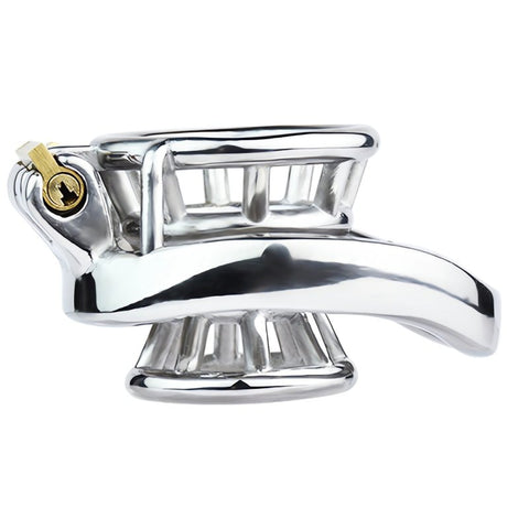 BDStyle Stuck In Male Chastity Cage With Flat Ring - Male Chastity