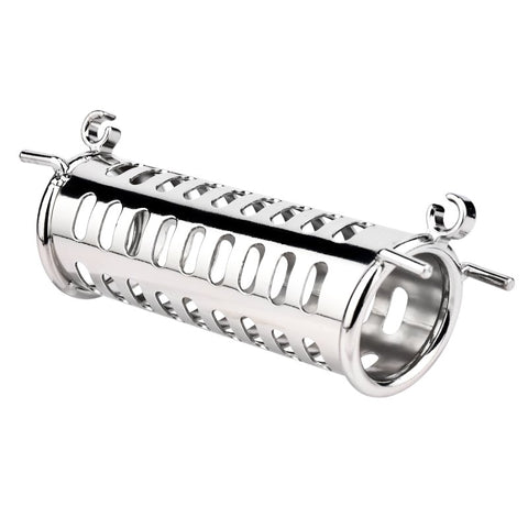 BDStyle Metal Double Ended Chastity Cage Flat Ring - Male Chastity