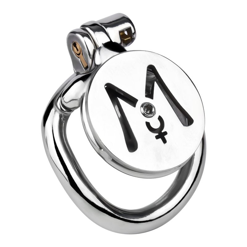 BDStyle M Flat Metal Male Chastity Device Inverted Male Chastity