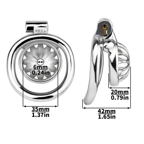 BDStyle Sunflower Shape Steel Male Chastity Cage - Male Chastity