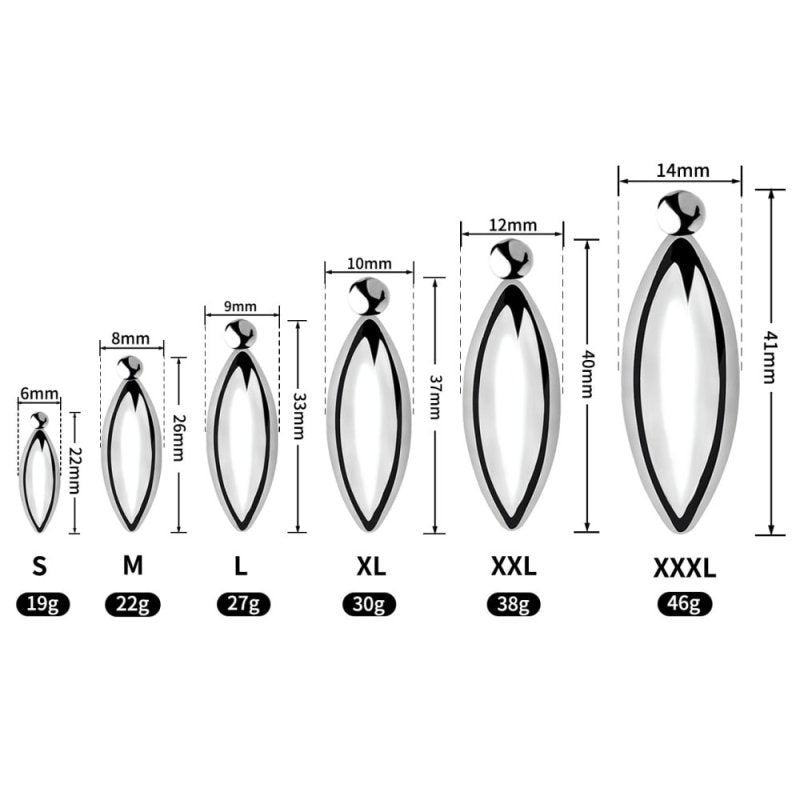 BDStyle Oval Bullet Urethral Sound With Pull Ring Urethral Sounds