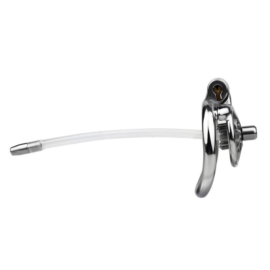 BDStyle Spike Chastity Cage With Silicone Urethral Catheter - Male Chastity