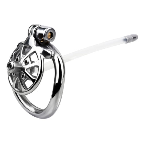 BDStyle Spike Chastity Cage With Silicone Urethral Catheter - Male Chastity