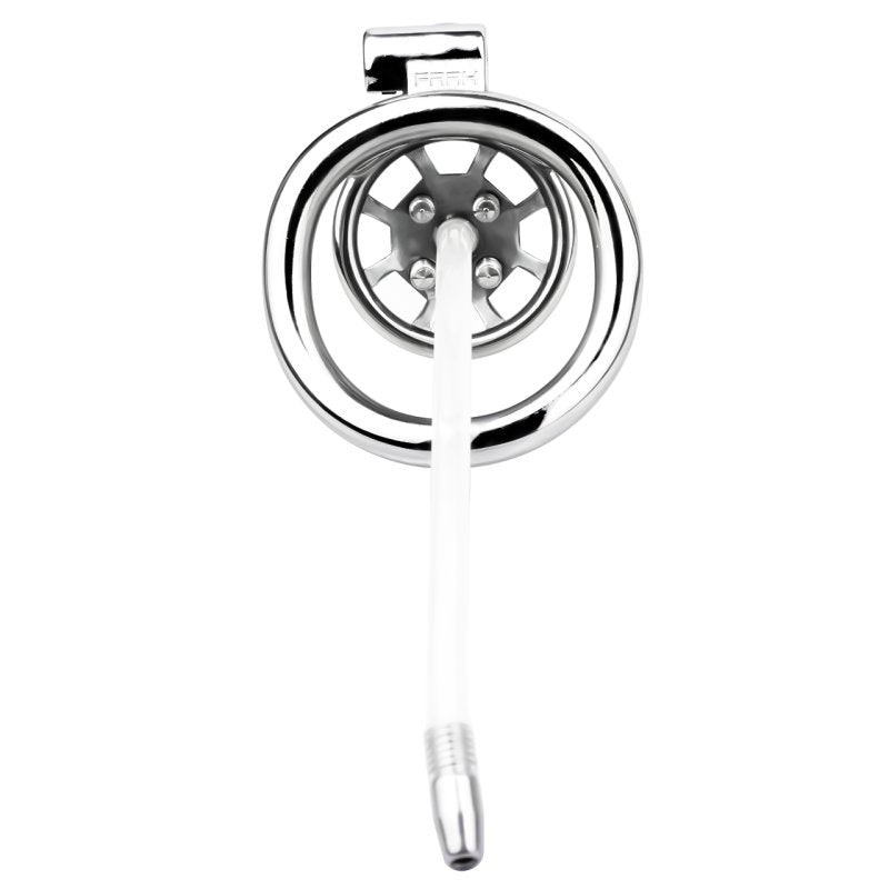 BDStyle Spike Chastity Cage With Silicone Urethral Catheter Male Chastity