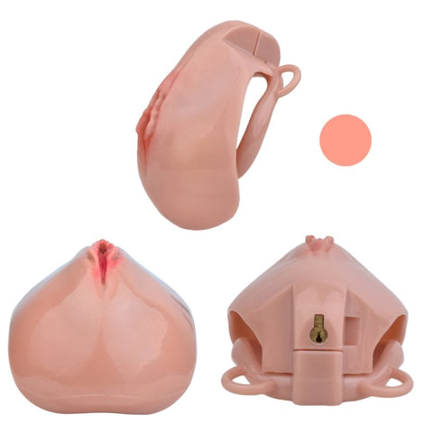 Imitation Labia Female Chastity Cage by BDStyle
