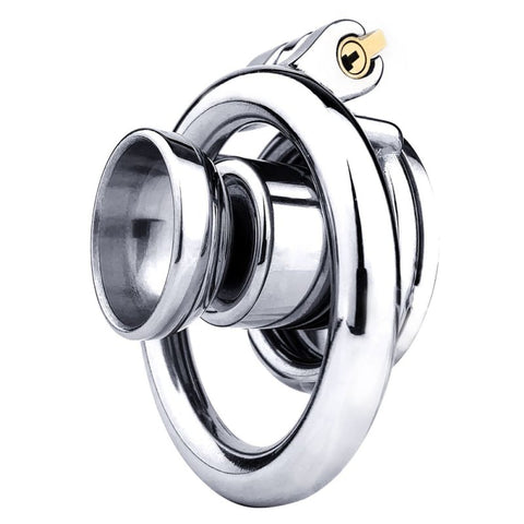 BDStyle Stainless Steel & Silicone Male Chastity Bird Cage With Hide Lock - Male Chastity