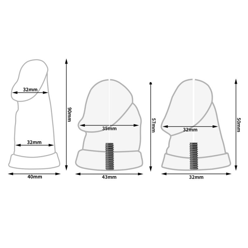 BDStyle Stainless Steel & Silicone Male Chastity Bird Cage With Hide Lock Male Chastity