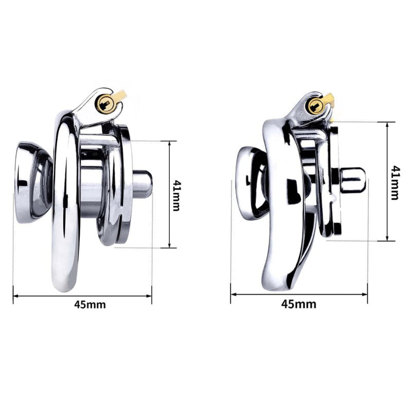 BDStyle Stainless Steel & Silicone Male Chastity Bird Cage With Hide Lock Male Chastity