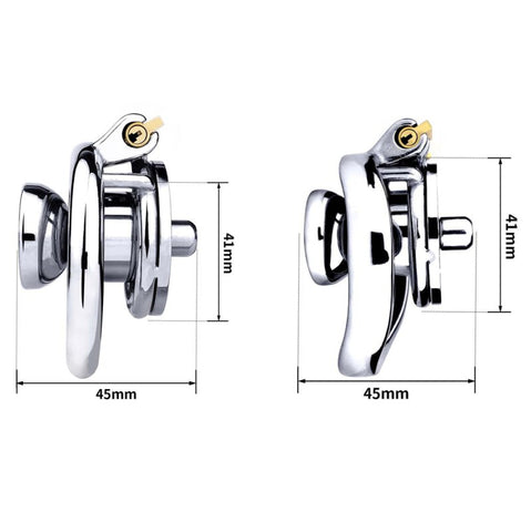 BDStyle Stainless Steel & Silicone Male Chastity Bird Cage With Hide Lock - Male Chastity