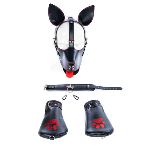 Puppy Play Fantasy Leather Bondage Kit by BDStyle