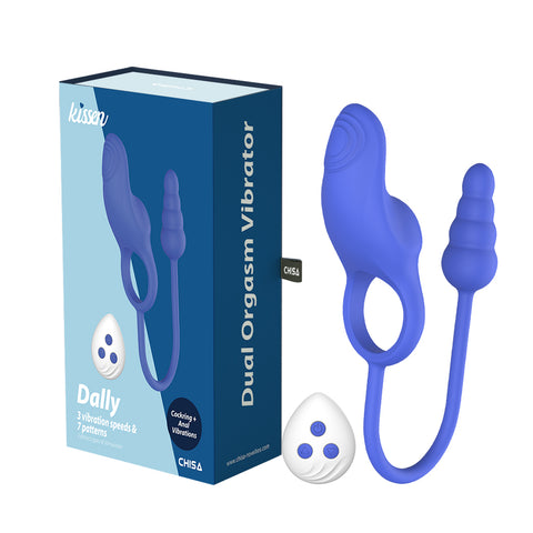 Kissen Dally Double Motor Clitoral Massager Blue - Clit Ticklers and Pulsators