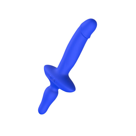 Kissen Ritter Double Orgasm Vibrating Silicone Dildo Blue - Vibrating Dildos