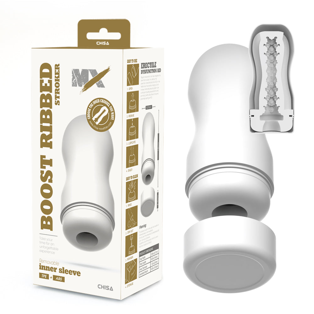 MX Boost Ribbed Super Soft Male Stroker Masturbators and Strokers