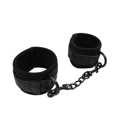 Behave Tempt Him Bondage Play Hand Cuffs Black - Cuffs And Restraints