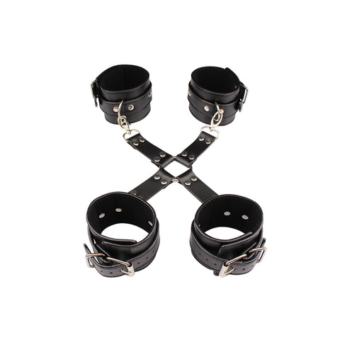 Behave Dominate Tonight Adjustable S&M Kit Black - Bondage Kits