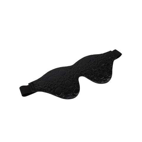 Behave LOVE IS BLIND Drop Pattern BDSM Mask Black - Masks And Blindfolds