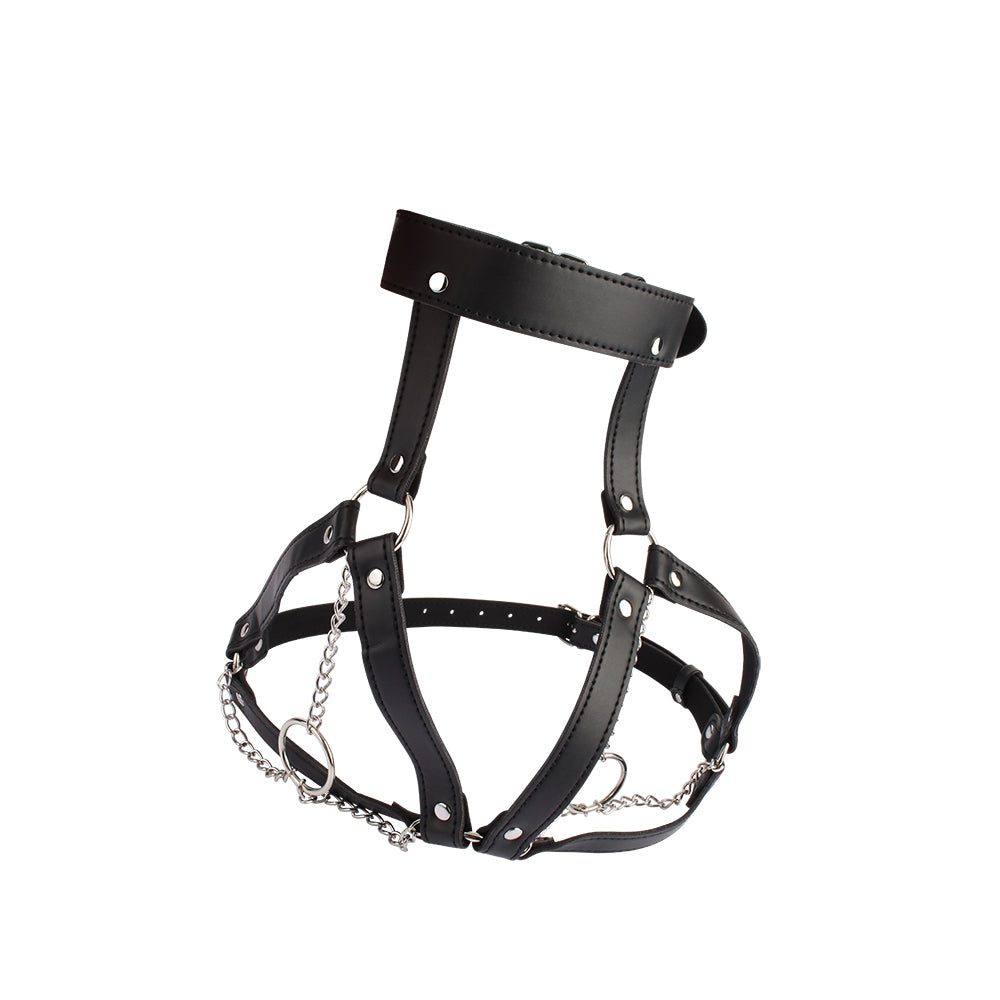Chisa Fetish Breast Harness With O-ring Chains Default Title Cuffs And Restraints