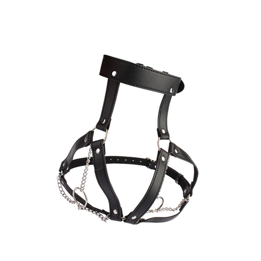 Chisa Fetish Breast Harness With O-ring Chains Default Title Cuffs And Restraints