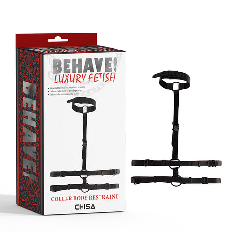Chisa Adjustable Bondage Collar Body Restraint - Collars and Leads