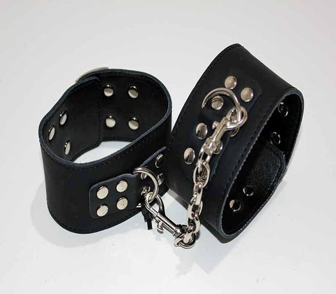 Lilylush Leather Wrist/Ankle Restraints Studs - Cuffs and Restraints