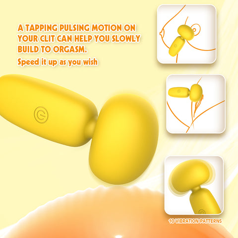 Lust Ripple Buster 10 Function Vibrating Body Wand Massager Yellow - Body Wands