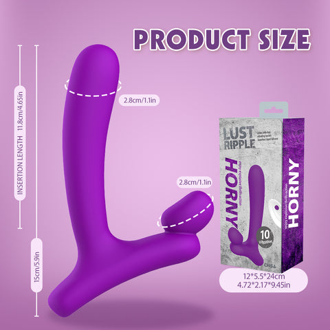 Lust Ripple Horny Remote Control Personal Massager Purple - Personal Massagers