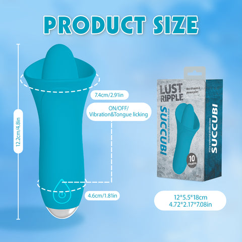 Lust Ripple Succubi 10 Function Clitoral Stimulator Blue - Clit Ticklers and Pulsators