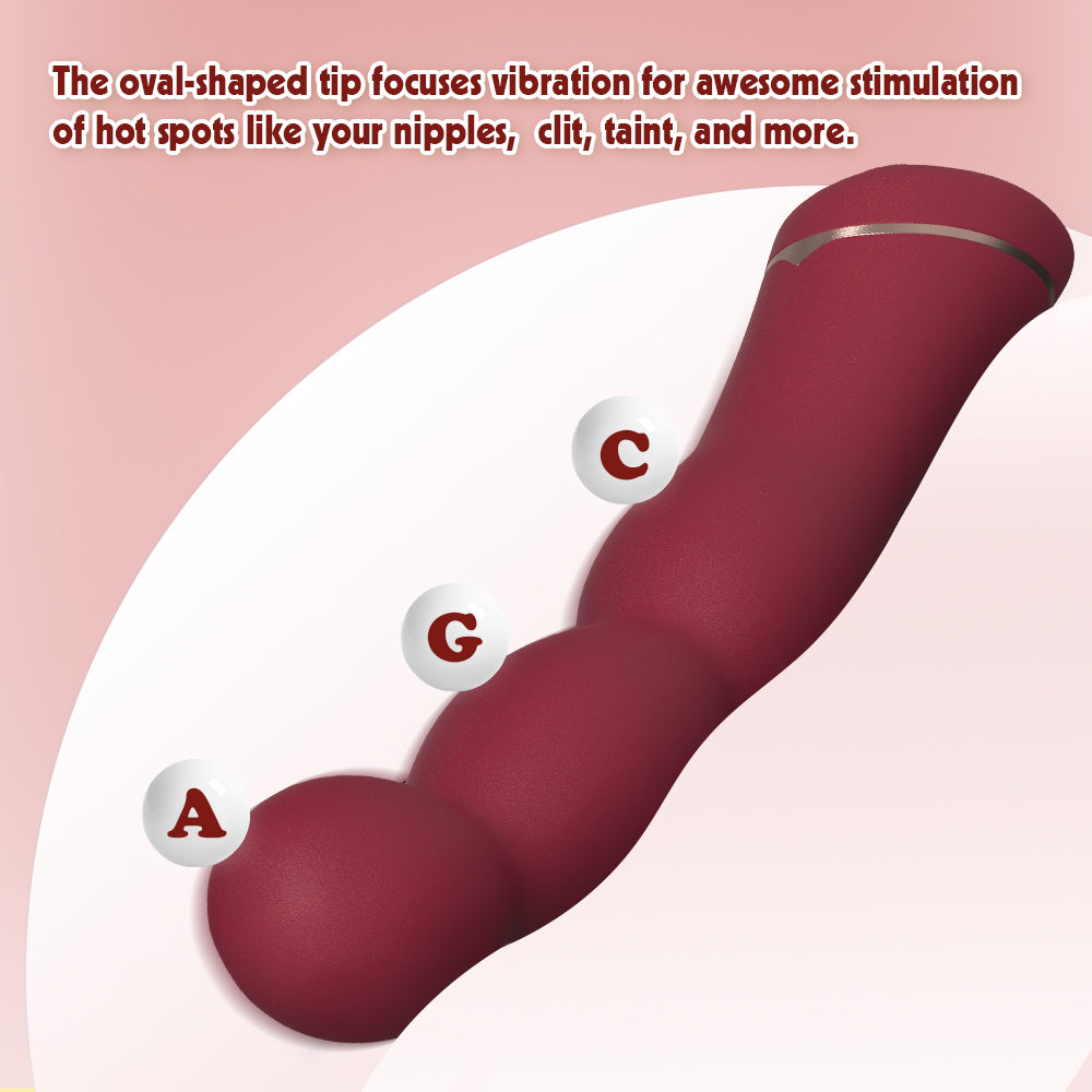 Lust Ripple Lapper Multi Function G Spot Vibrator Burgundy G-Spot Vibrators