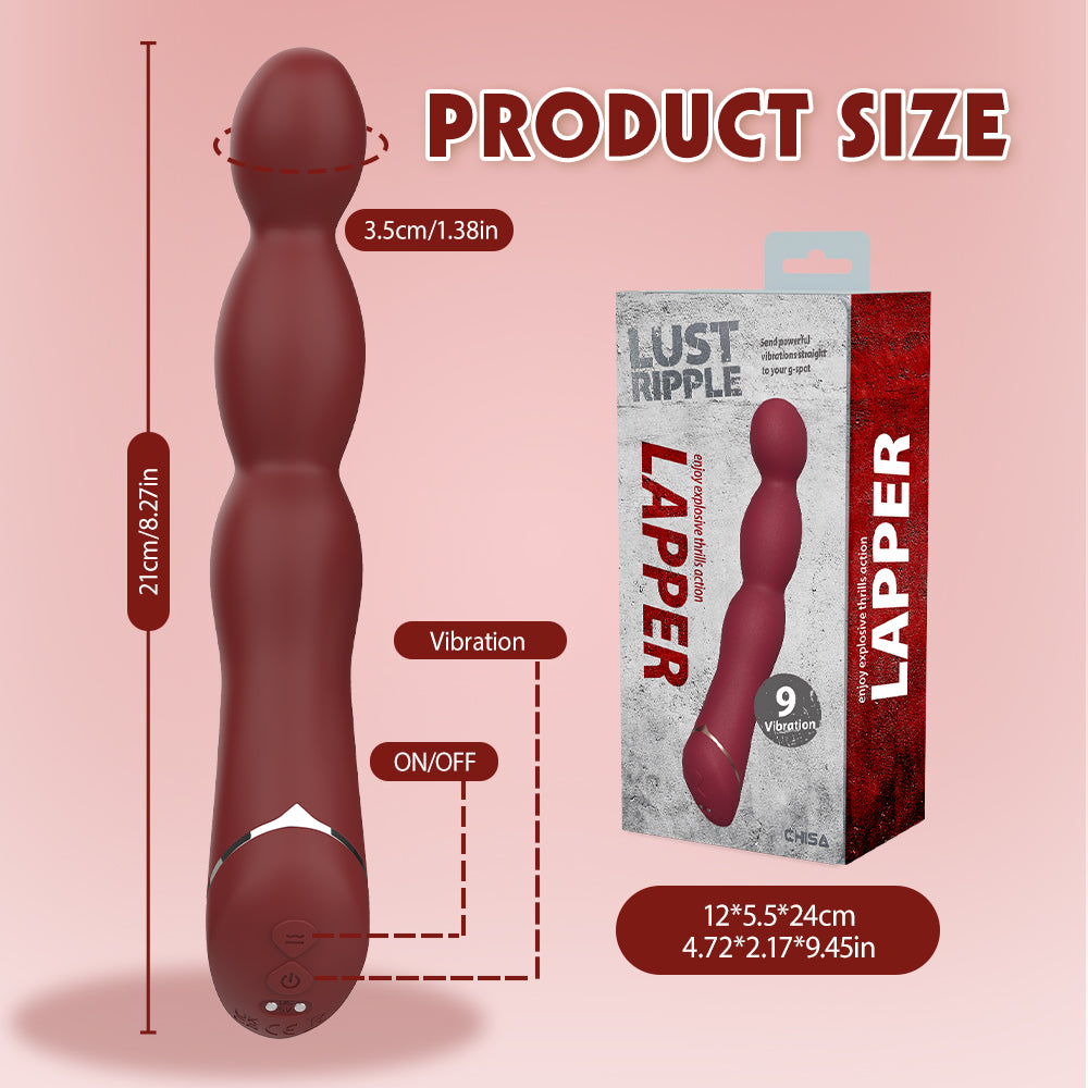 Lust Ripple Lapper Multi Function G Spot Vibrator Burgundy G-Spot Vibrators