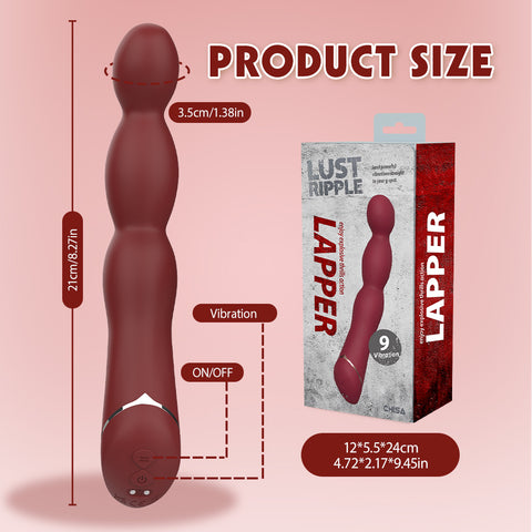 Lust Ripple Lapper Multi Function G Spot Vibrator Burgundy - G-Spot Vibrators
