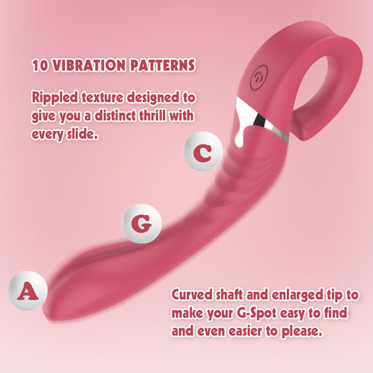 Lust Ripple Cavort 10 Function G Spot Vibrator Pink - G-Spot Vibrators