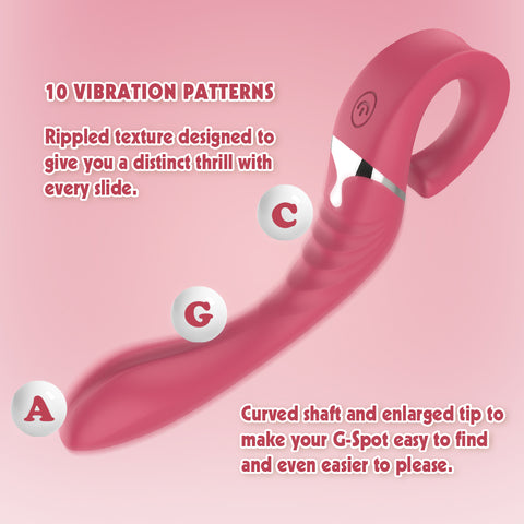Lust Ripple Cavort 10 Function G Spot Vibrator Pink - G-Spot Vibrators