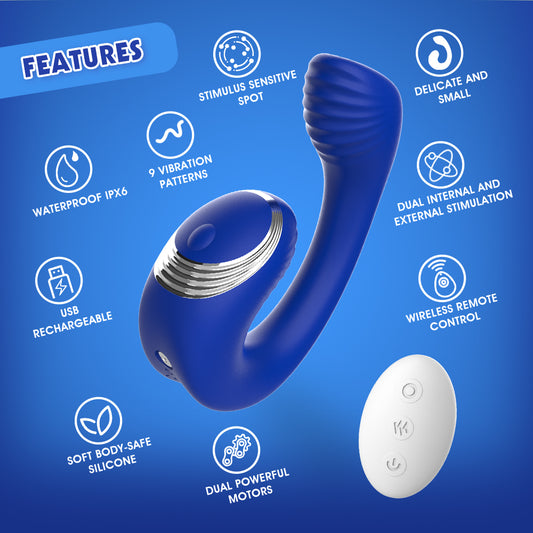 Lust Ripple Meteor Remote Control Clitoral Vibrator Blue {% if variant != 'Default Title' and variant != blank %} {% endif %} Clit Ticklers and Pulsators